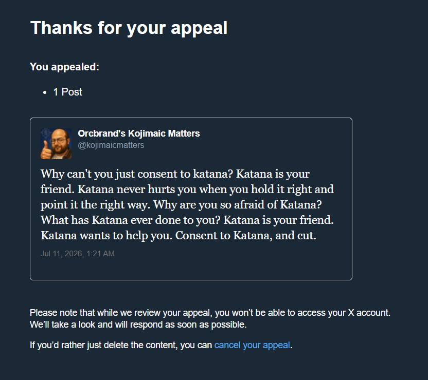 Undeadbrand's tweet photo. What dumb retarded illiterate fucking faggot bitch reported this as "encouraging suicide and self harm." https://t.co/L8t6XFSn6y