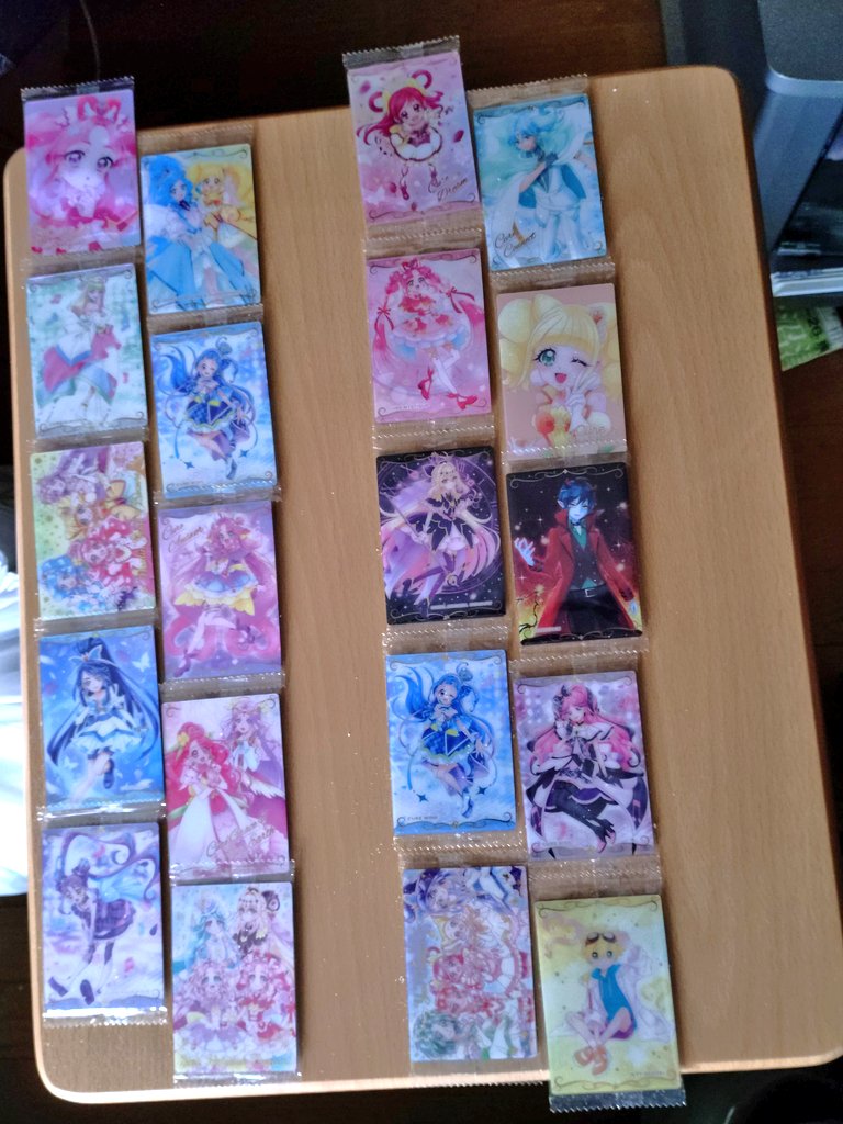 mappy__land's tweet photo. 2箱分で、後レモネードとHRアンサーとHRズキューンの3枚残し！
後4箱あるから揃うかなw https://t.co/Tde8GvS1S3