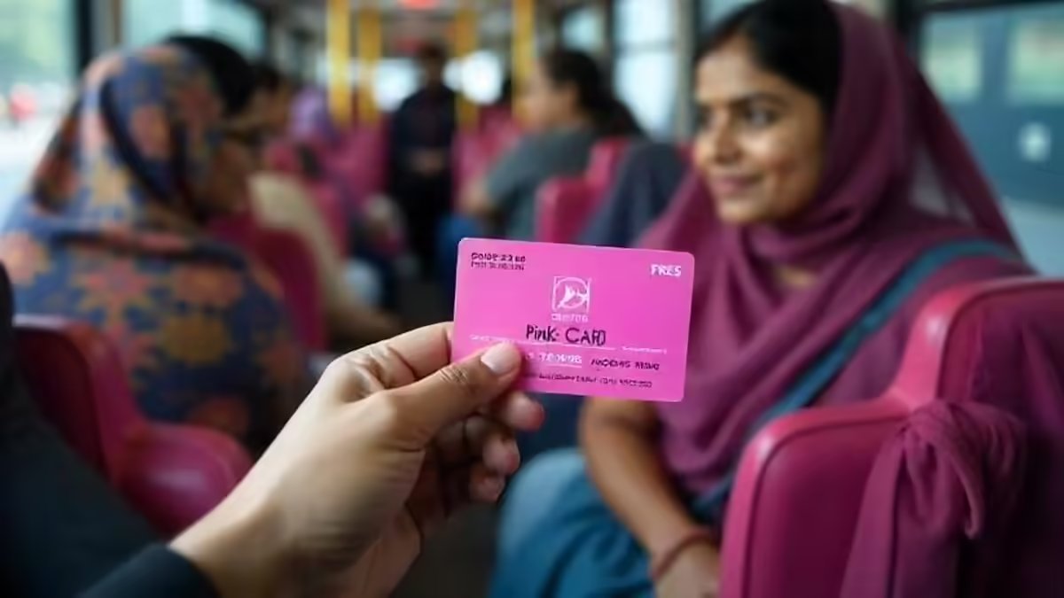 thetatvaindia's tweet photo. 🚨Delhi Government mandates "Pink Card" for women to travel free in DTC buses https://t.co/cpdaTZCT4e