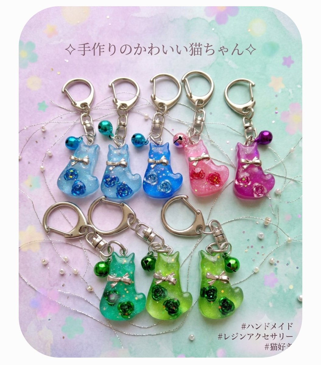 ハンドメイド好きさんと繋がりたい #レジン #猫 Geminiさん､妙だけど