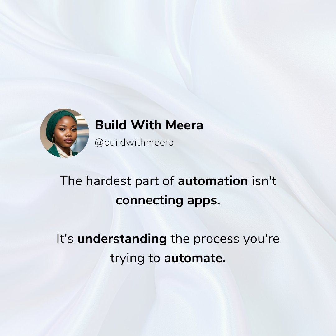 buildwithmeera's tweet photo. Everyone celebrates the finished workflow.

Nobody celebrates the hours spent debugging it.

This week reminded me that building isn't just about getting things to work.

It's about learning how to think through problems.

That's progress too. https://t.co/OW3QLJfP3l