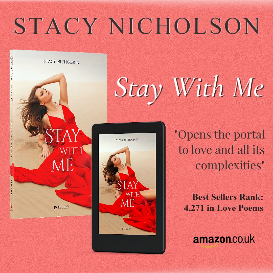 NicholsonS9960's tweet photo. In Stay With Me, #StacyNicholson captures the beauty of holding on — to love, to hope, to yourself. These #poems are gentle reminders that even in the hardest seasons, there is softness waiting to be found. It’s a book that wraps around you like a warm night, #offering comfort, clarity, and quiet strength.