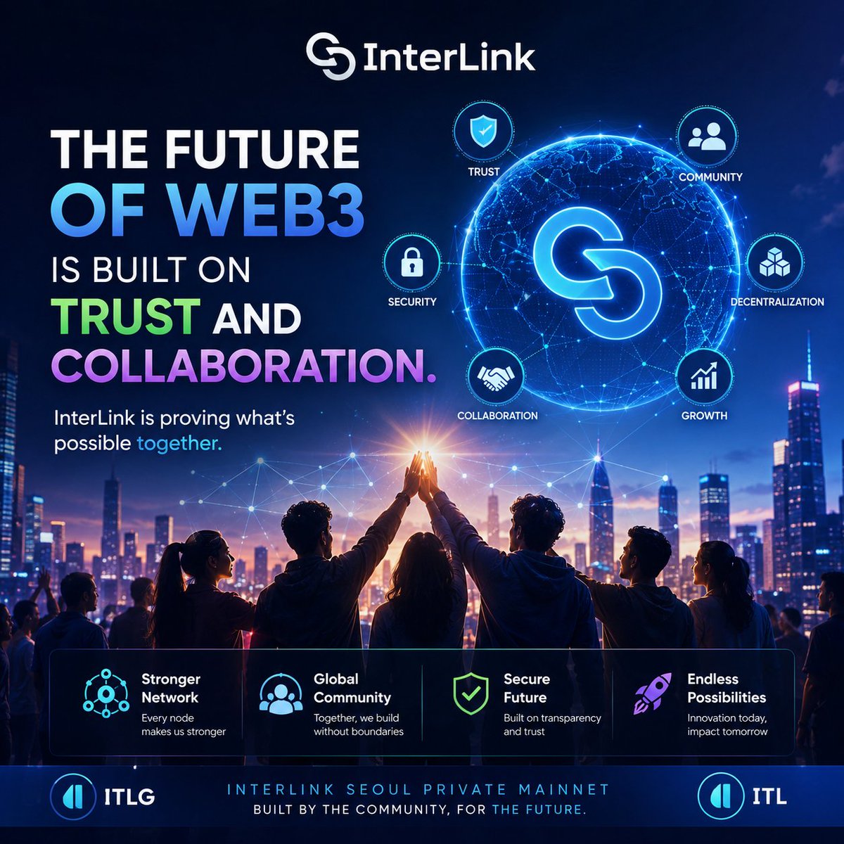 RSusmitah's tweet photo. The future of Web3 is built on trust and collaboration. InterLink is proving what's possible together. #InterLink #ITLG #ITL #InterLinkSeoulPrivateMainnet https://t.co/MOFKhLY5kI