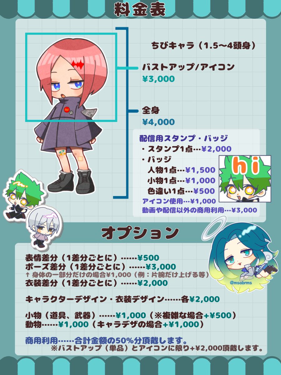 msabrms02's tweet photo. @uru_ehb 初めまして、みそかと申します。
ちびキャラを描く事が得意です！
固定ポストにつなぐのリンク、他参考イラストやご依頼についてまとめてありますのでご確認いただけますと幸いです。
ご縁がありましたら、何卒宜しくお願いいたします。 https://t.co/qeFnEmRiku