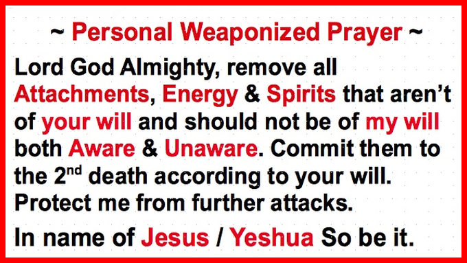 3rd__Ghost's tweet photo. (2 of 2)
~ Spiritual Warfare ~
(See Attached for More Prayers)