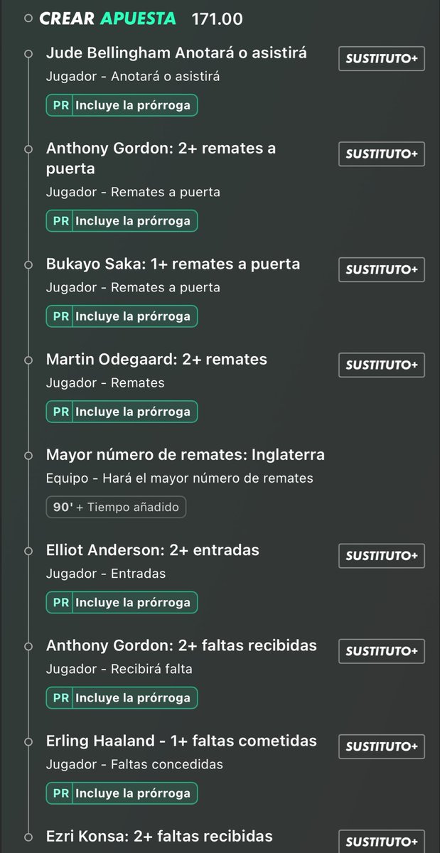 CuotasdeValor's tweet photo. Os dejo varias combinadas soñadoras para el partidazo de esta noche 🏴󠁧󠁢󠁥󠁮󠁧󠁿🇳🇴

Os recuerdo que llevo en escalera los remates de Gordon. Esto con stake bajito para soñar y ver el partido. https://t.co/OBt7BC1lFe
