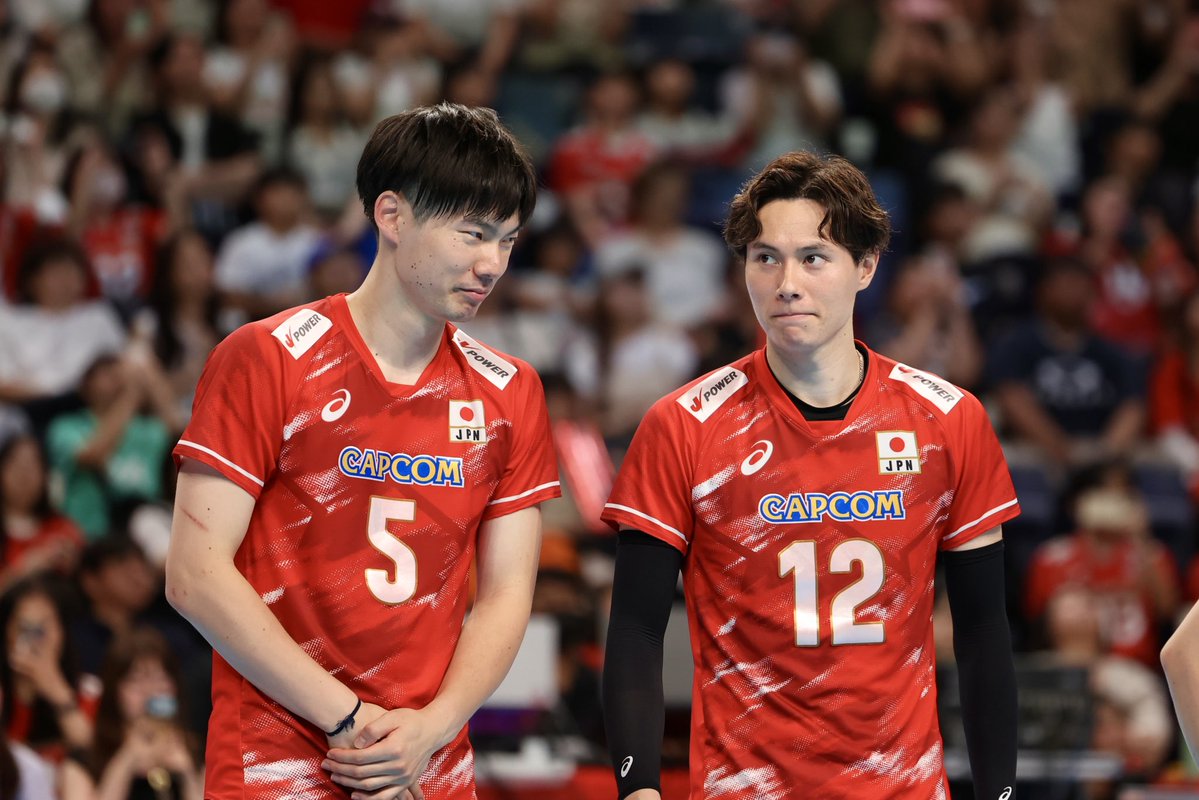 Buritani162cm's tweet photo. らんらんとたっちゃん

#髙橋藍 選手
#大塚達宣 選手
#バレーボール日本代表
#国際親善試合カナダ戦 https://t.co/LpgFTYqX5j