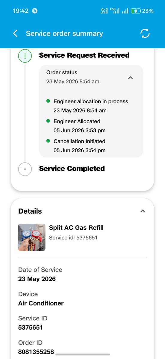 DeshPremi755's tweet photo. I feel scammed by @RelianceDigital @RelianceResQ 
It's been 2 month they cancelled my service and didn't not initiated my refund I have emailed 5 times and still there is no resolution. https://t.co/bd6i7VKboO