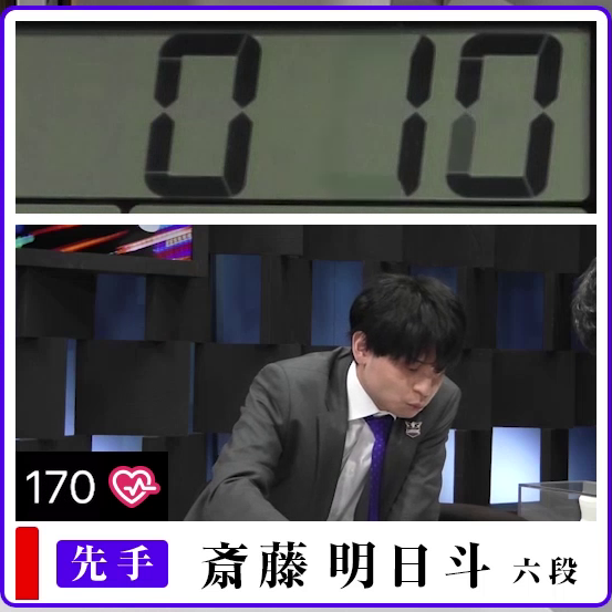 Shogi_DigiColle's tweet photo. 斎藤明日斗六段は、登場した３局とも心拍数170を超えました。
#ABEMA地域トーナメント2026 https://t.co/HFA2KWf22l