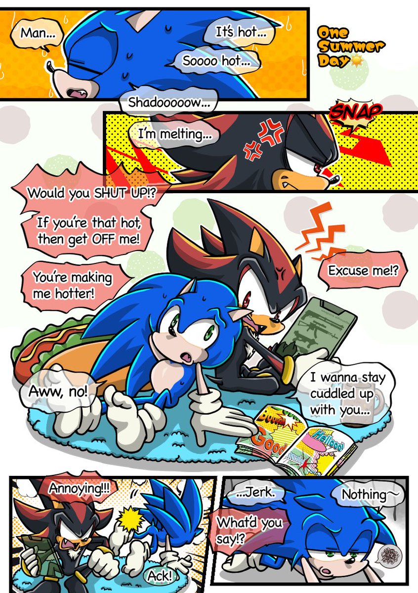 goldenkota27987's tweet photo. #sonadow #shadonic #シャソニ 
Shadow’s tsundere side kicks in. ⭐️ 
（Tracing material: Yogi☺️） https://t.co/ATtgCnxFY8