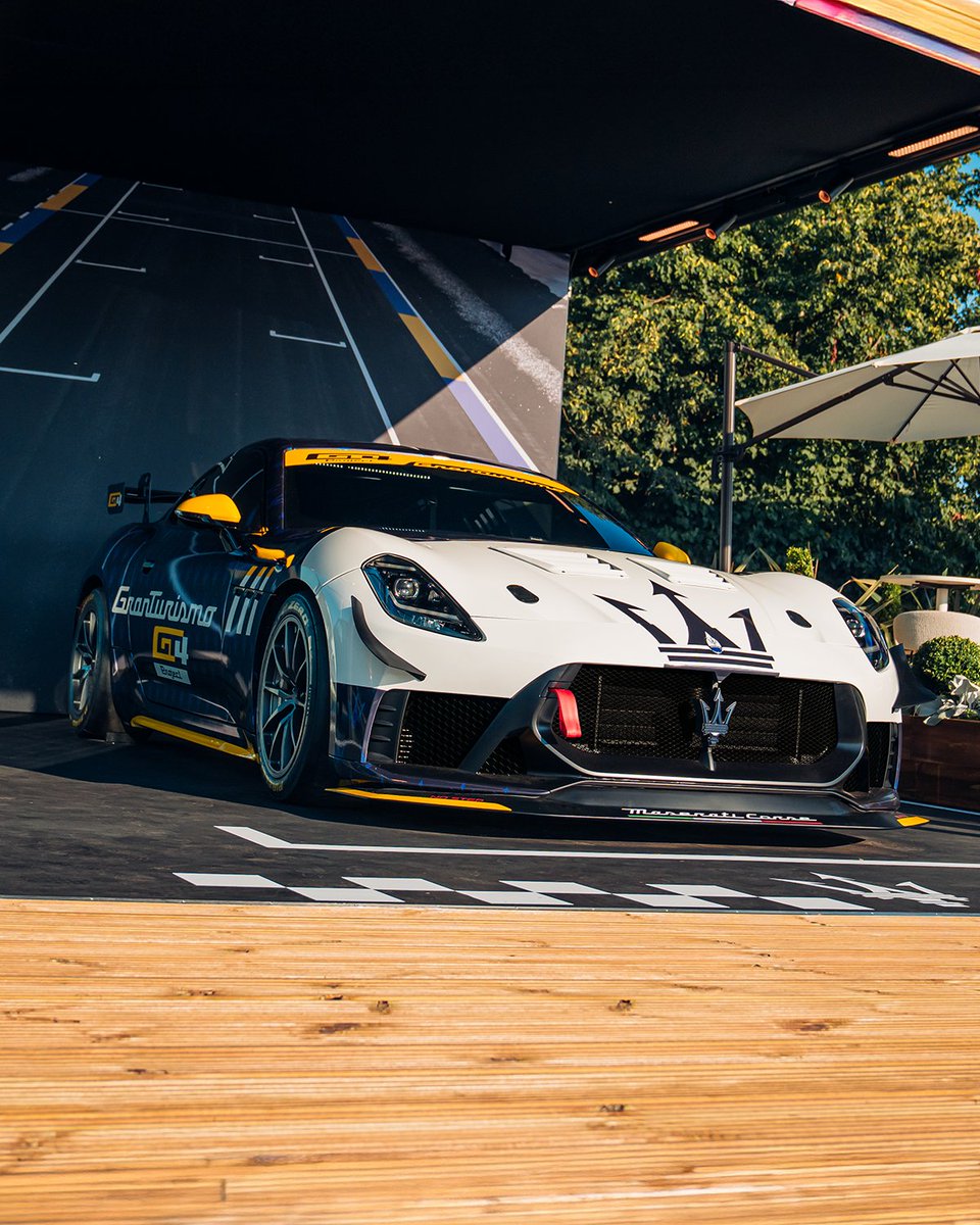 Maserati_HQ's tweet photo. Goodwood has always had an inclination for racing projects with a great story behind them. Project GT4 arrived with several: born alongside the new #MaseratiGranTurismo, shaped by the experience gained through GT2 and carrying the Trident proudly across its bodywork to celebrate the brand's first century in motorsport.