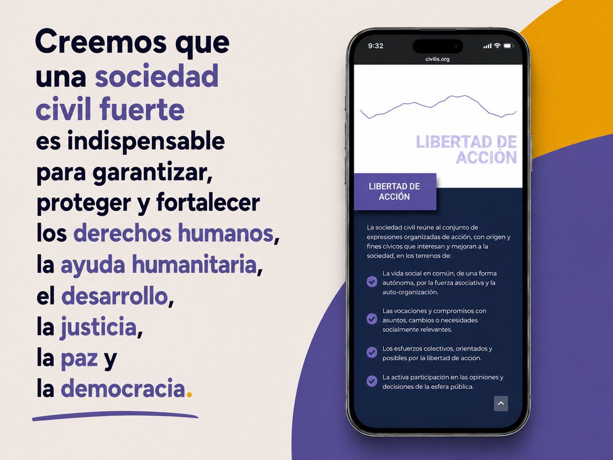 civilisorg_'s tweet photo. Creemos que una sociedad civil libre, fuerte y protegida hace posible sociedades más justas, democráticas y solidarias.

Conoce más sobre CIVILIS en https://t.co/ny2wLbW2fZ https://t.co/Ox8QS2JSni