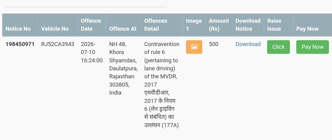 Rj52wala's tweet photo. कल मेरा ओवरटेक लाइन का चालान काटा गया लेकिन पुलिस की निजी गाड़ी खुद की बीच की लाइन में चल रही थी और जब उसे ओवरटेक किया तो चालान काट दिया गया लेकिन जब खुद बीच की लाइन मे है  तो ओवरटेक तो करेंगे ही 😔

@RajPoliceHelp @jaipur_police @traffic_jaipur @PoliceRajasthan @RajCMO https://t.co/UAxz9R4yt9