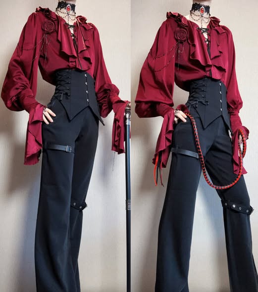 LolitaWardrobe's tweet photo. Limited Stock Drop: [-Red Rose Knight-] #Ouji Blouse and Pants

◆ Shopping Link >>> https://t.co/WVwTGYnZCi https://t.co/oH0HOkNfoo