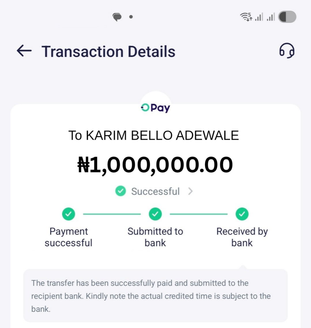 just_abiola890's tweet photo. N1m sent to you Karim ! Who’s next? 

Pick a number 1-500 if you’re here. https://t.co/NVRAGqucXQ
