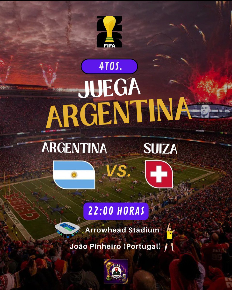 sebiiidlp's tweet photo. JUEGA ARGENTINA 🇦🇷
🆚 Suiza 🇨🇭
⏰ 22:00

🔹 Probable 11: Emiliano Martínez; Nahuel Molina, Cristian Romero, Lisandro Martínez, Nicolás Tagliafico; Rodrigo De Paul, Alexis Mac Allister, Enzo Fernández, Leandro Paredes; Lionel Messi, Julián Álvarez https://t.co/VLHgHiaCJu
