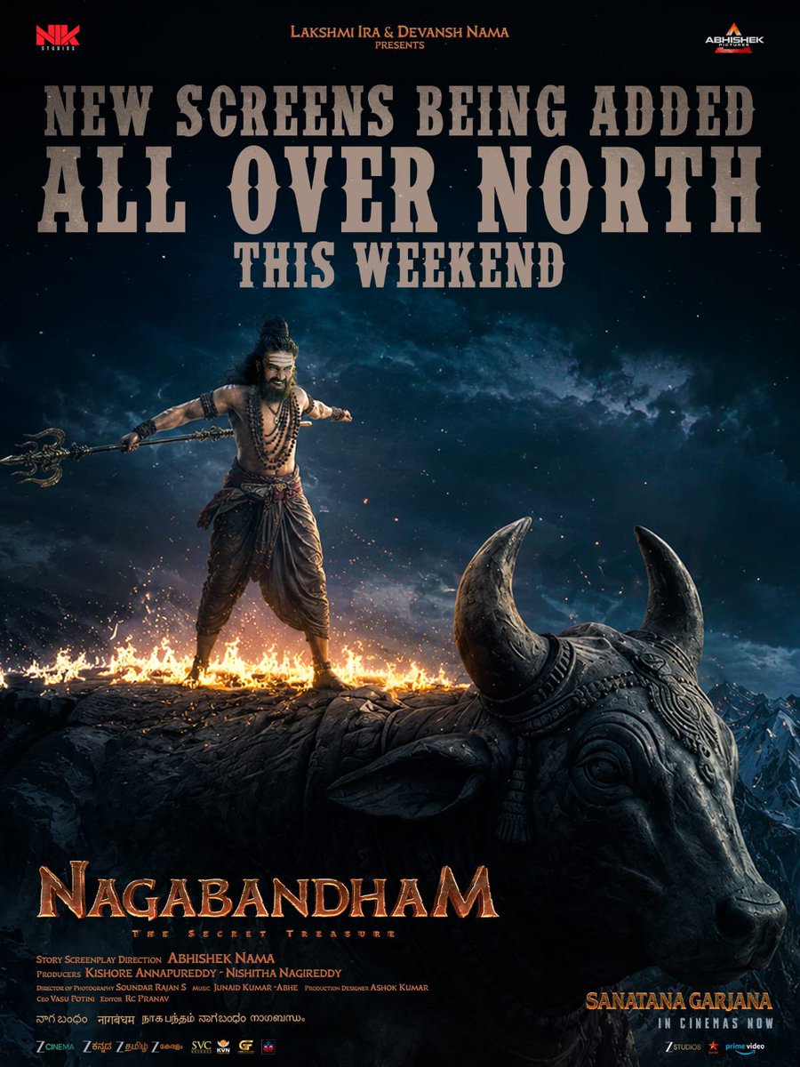 AbhishekPicture's tweet photo. The Sensational Sanatana Garjana shows its fury over the north 🔥🔥

New Screens being added for #NAGABANDHAM for the weekend 🤩🤩❤️‍🔥

Book Your Tickets Now!

— BMS: https://t.co/JEuJTw3B9I
— District: https://t.co/aC9Ler923n

#NagabandhamSanatanaGarjana https://t.co/Gxw0dyrJeL