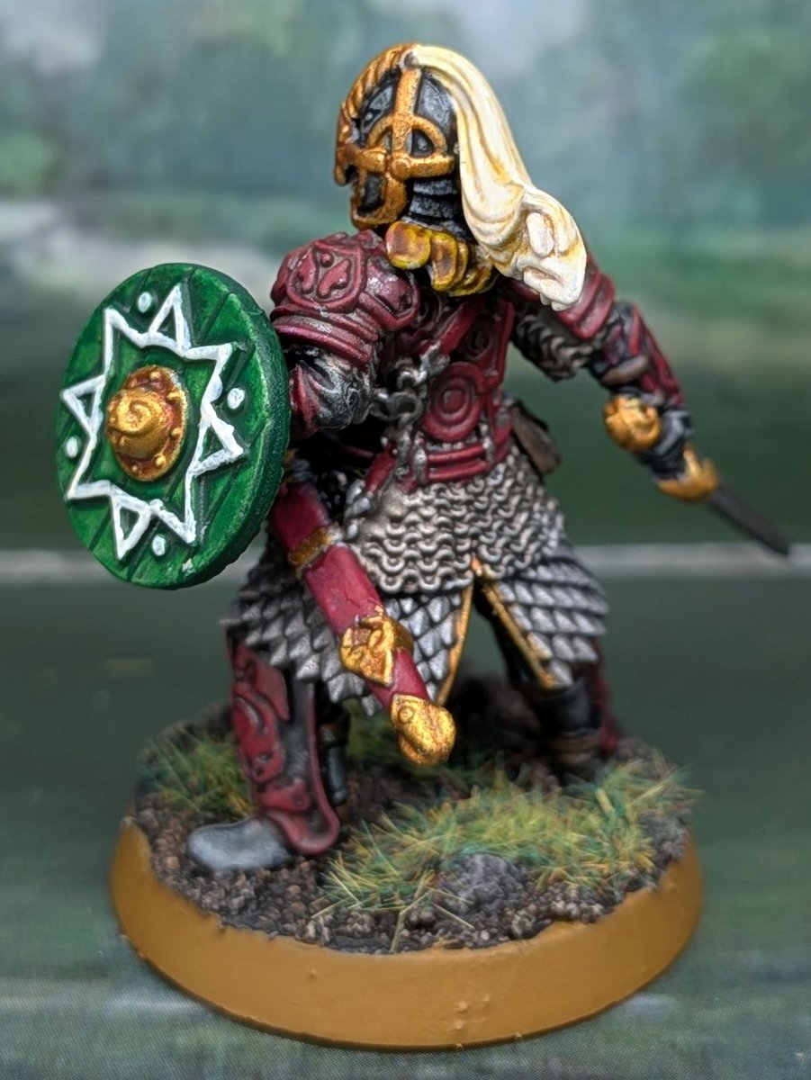 lando1995's tweet photo. ミドルアースのフィギュア、エオメル徒歩版（Éomer）塗りました！ローハン王セオデンの甥で次期ローハン王です。騎兵版塗ったのは2024年11月でずいぶん間が空きました。
#LotR #MiddleEarth https://t.co/xy7pNdpFyP