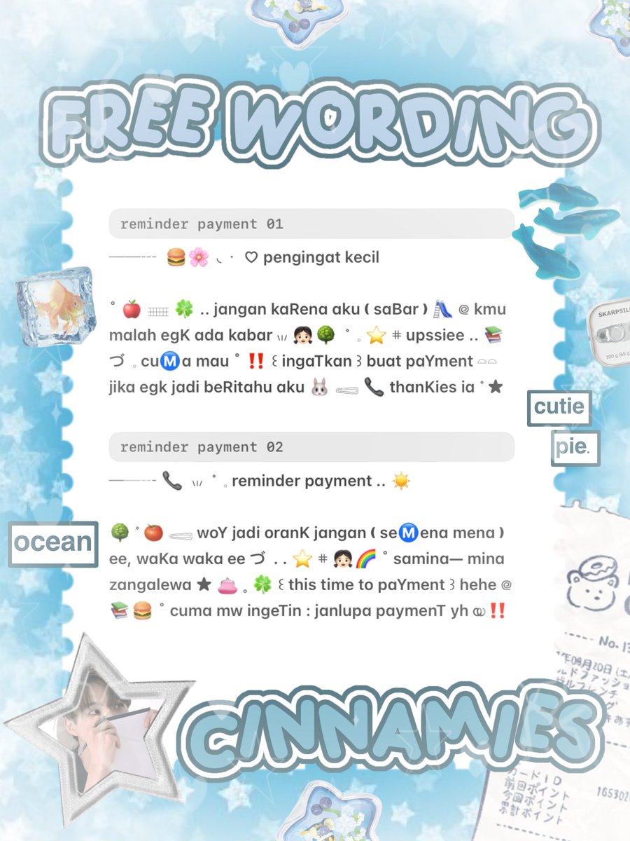 ׁ ✿ naka, free wording di pinned 🍀⭐️ tweet media