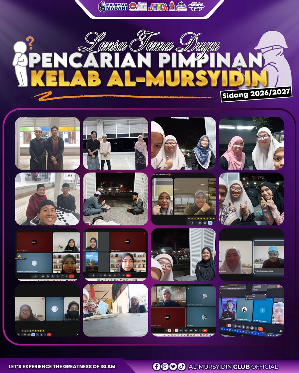 AMCUPSI's tweet photo. 📸 LENSA TEMU DUGA PENCARIAN PIMPINAN KELAB AL-MURSYIDIN SIDANG 2026/2027

#AMCPower³
#11TahunAMCUPSI
#Let'sExperienceTheGreatnessOfIslam https://t.co/t2QX2SACim