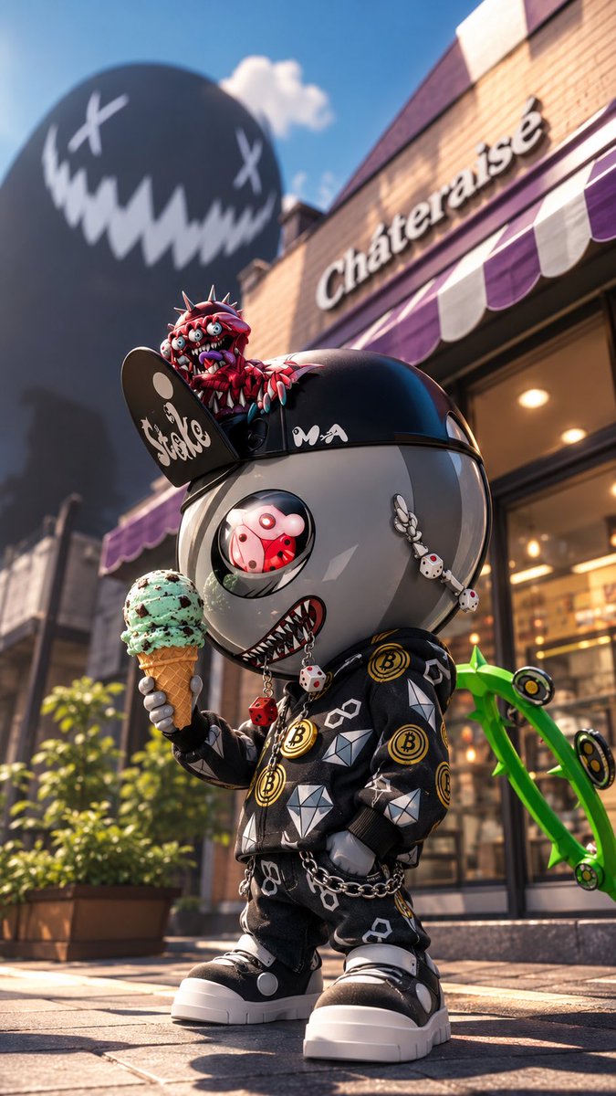 Creepy Cute Mascot at Dessert Café