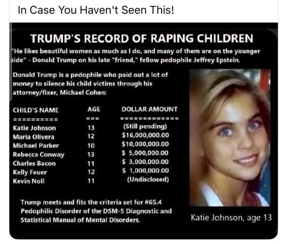 RowcroftDeborah's tweet photo. @Pamdohu @ST8ITNOW @MAGAVoice You’re wrong, pedo supporter!! https://t.co/XRRYaUnGjs