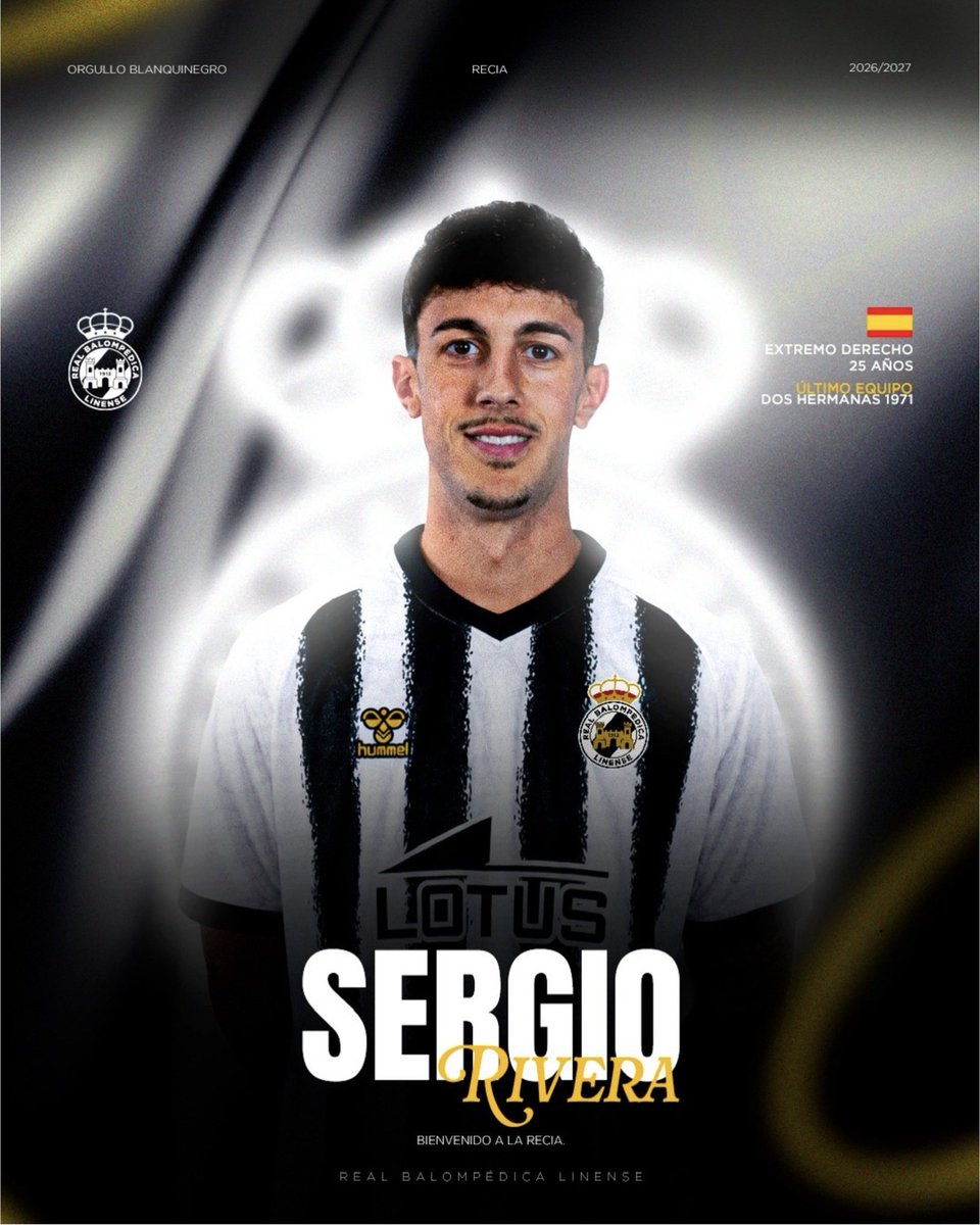 RBL1912's tweet photo. INCORPORACIÓN| Sergio Rivera

La Real Balompédica Linense SAD ha llegado a un acuerdo con el extremo Sergio Rivera, quien jugará en nuestra entidad por el plazo de una temporada.

🔗: https://t.co/cEsl2NOAcO https://t.co/JakcKhGX1a