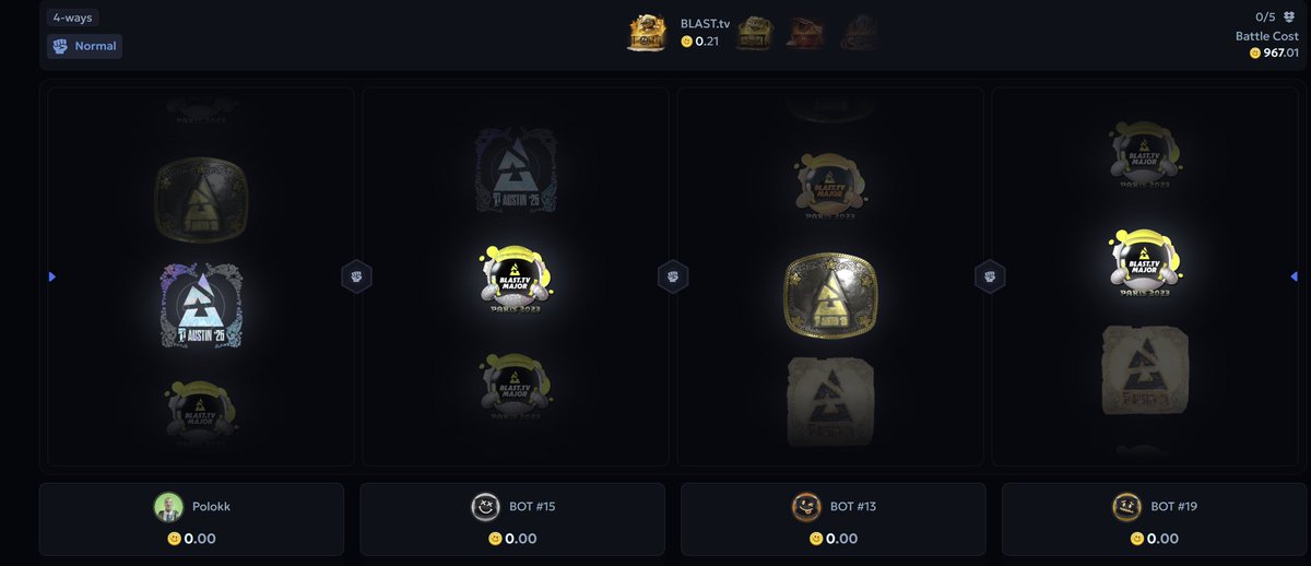 csdropcom's tweet photo. 🎯 Battle Challenge!

I'm launching a 1v1v1v1 battle with the new boxes
Who do you think will win? 🤔

🎁 I'll tip some of the people who guess the winner!