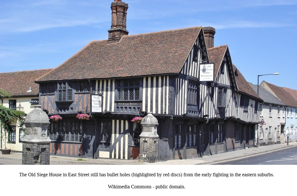 SueCooperBridge's tweet photo. @17thCenturyLady #StuartSaturday! #KeepItStuart
The Siege of Colchester where at first some 3530 prisoners were taken captive.
'A True Relation of the Siege of Colchester in 1648'. Published, 1799.
Interesting to see the evidence of bullet holes on
The Old Siege House in East  Street, Colchester https://t.co/iuZDNi9qHK
