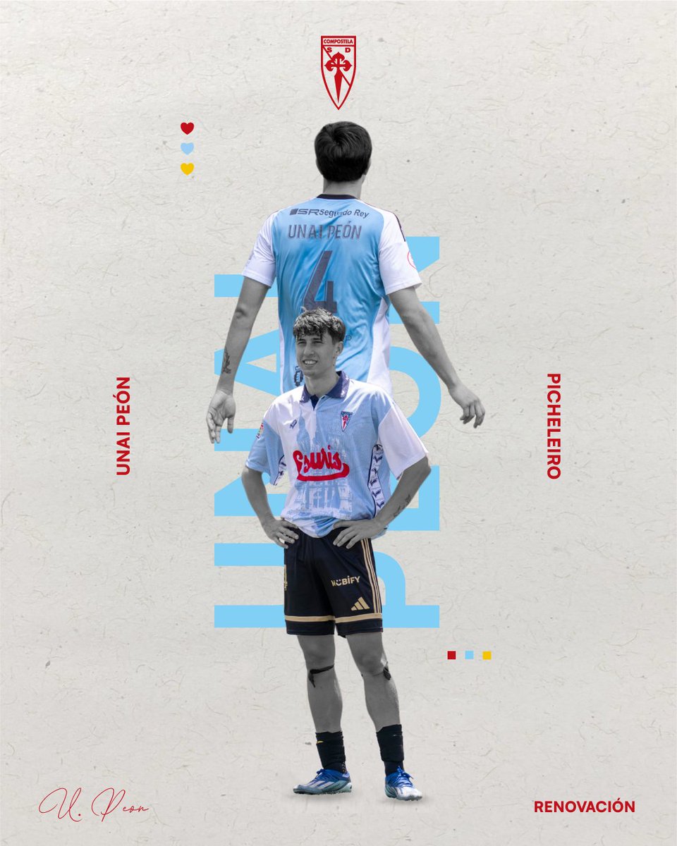 SD_Compostela's tweet photo. ✍️🩵🤍 Unai Peón seguirá crecendo co Compos na #SegundaFederación

⚽️ Aos seus 22 anos, o talentoso mediocentro, que chegou no pasado mercado invernal, dará un paso máis na súa carreira 

ℹ️ https://t.co/MtB9XnlzWB

📸 @nacho_castano_ https://t.co/kSfY7nhODJ