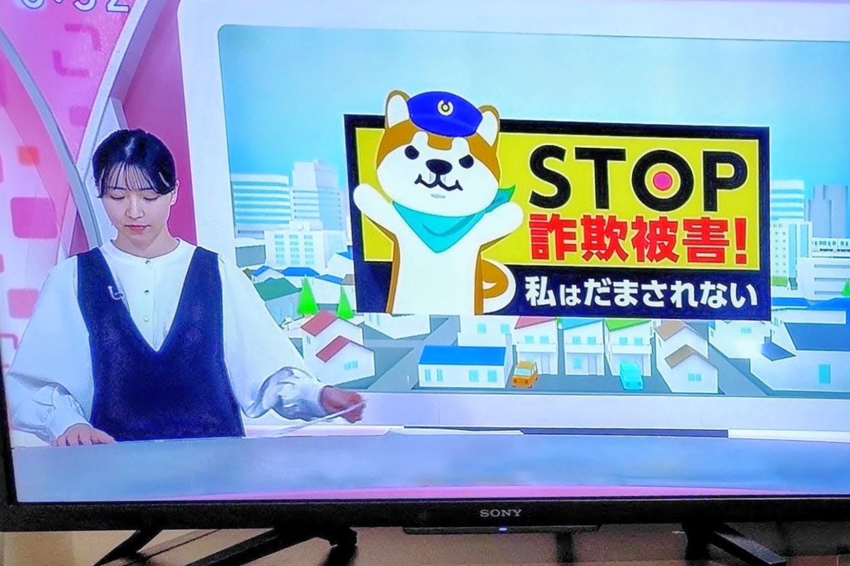 mayorira's tweet photo. ちょっと地元のことが気になり、NHK ONEでローカルニュース(秋田局)見てたら、まさかのしゅと犬くん！
コーナーまるまる首都圏ネットワークから借りてるのね…。(いつかの安藤アナだった)

秋田の人たちはしゅと犬くん見ても「秋田犬のイラストかわいい」としか思ってなさそう(笑) https://t.co/0SCURF8y5T