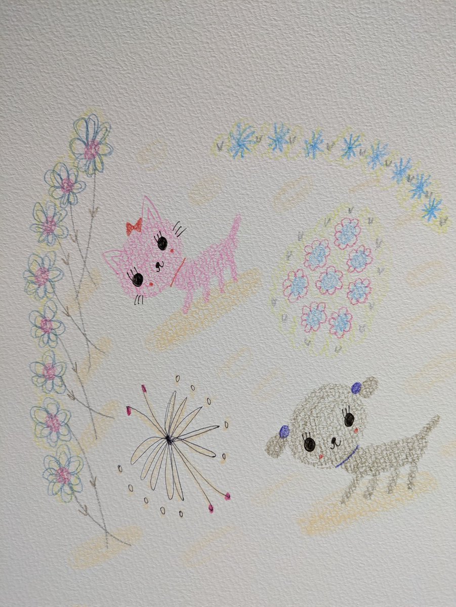 ikumiy5's tweet photo. #イラスト　#Illust　#トイプードル　#摂食障害　#不安　#孤独　#トラウマ
#ねこ　#花 https://t.co/WPMaOShSoV