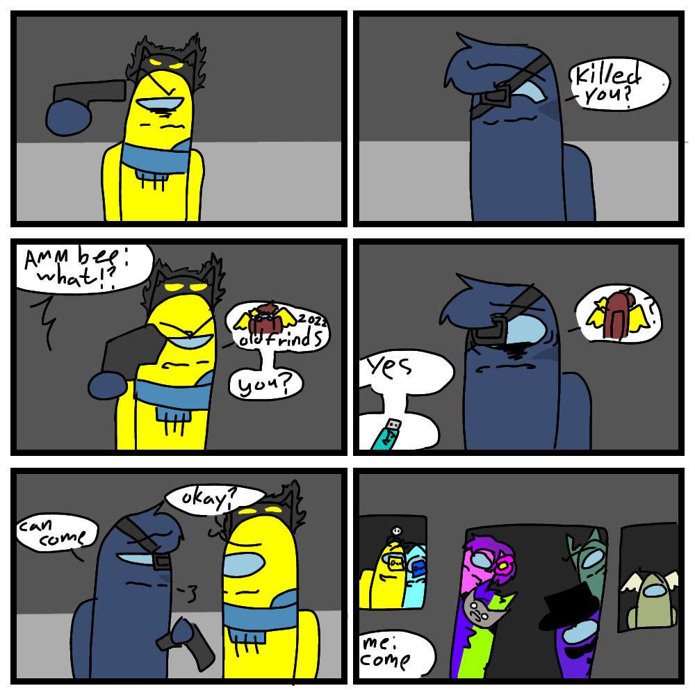 FoxyAmni's tweet photo. #AmongUs #amongusfanart #amonguscomic #amongusOC https://t.co/8uNUwj2Wnu