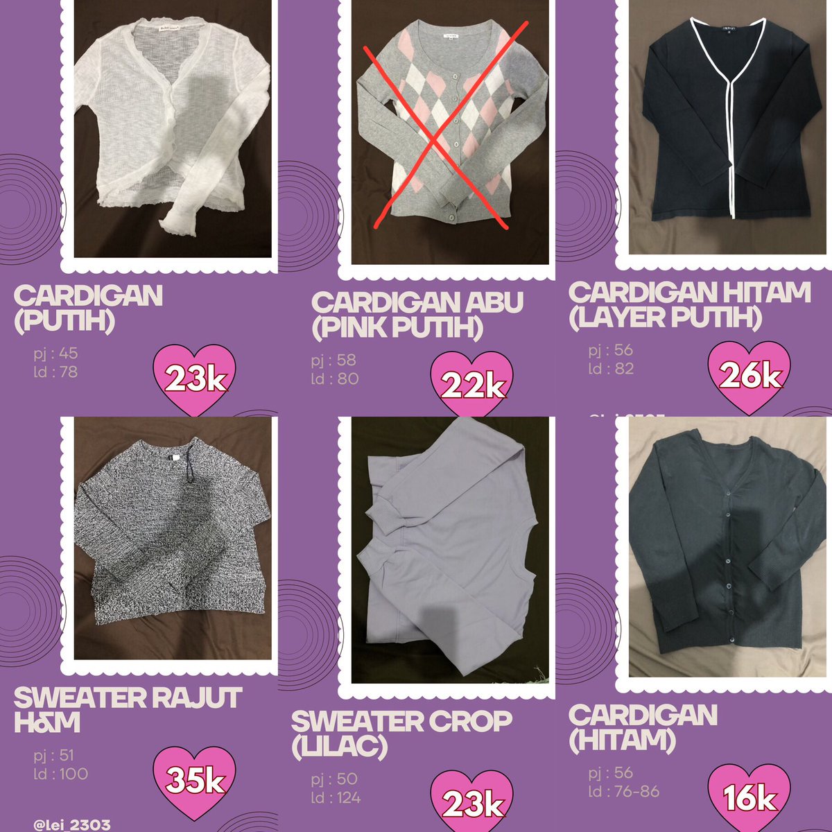 lei_2303's tweet photo. wts preloved atasan dan bawahan Murce

10k-35k

📍 Kab.Bogor
co via🍊 (bisa cod)
https://t.co/GhLETElCf8
DM for detail^^

wts baju atasan tanktop cardigan rajut kemeja dress sweater celana pendek celana panjang rok jaket knit https://t.co/kyH3gky5tD