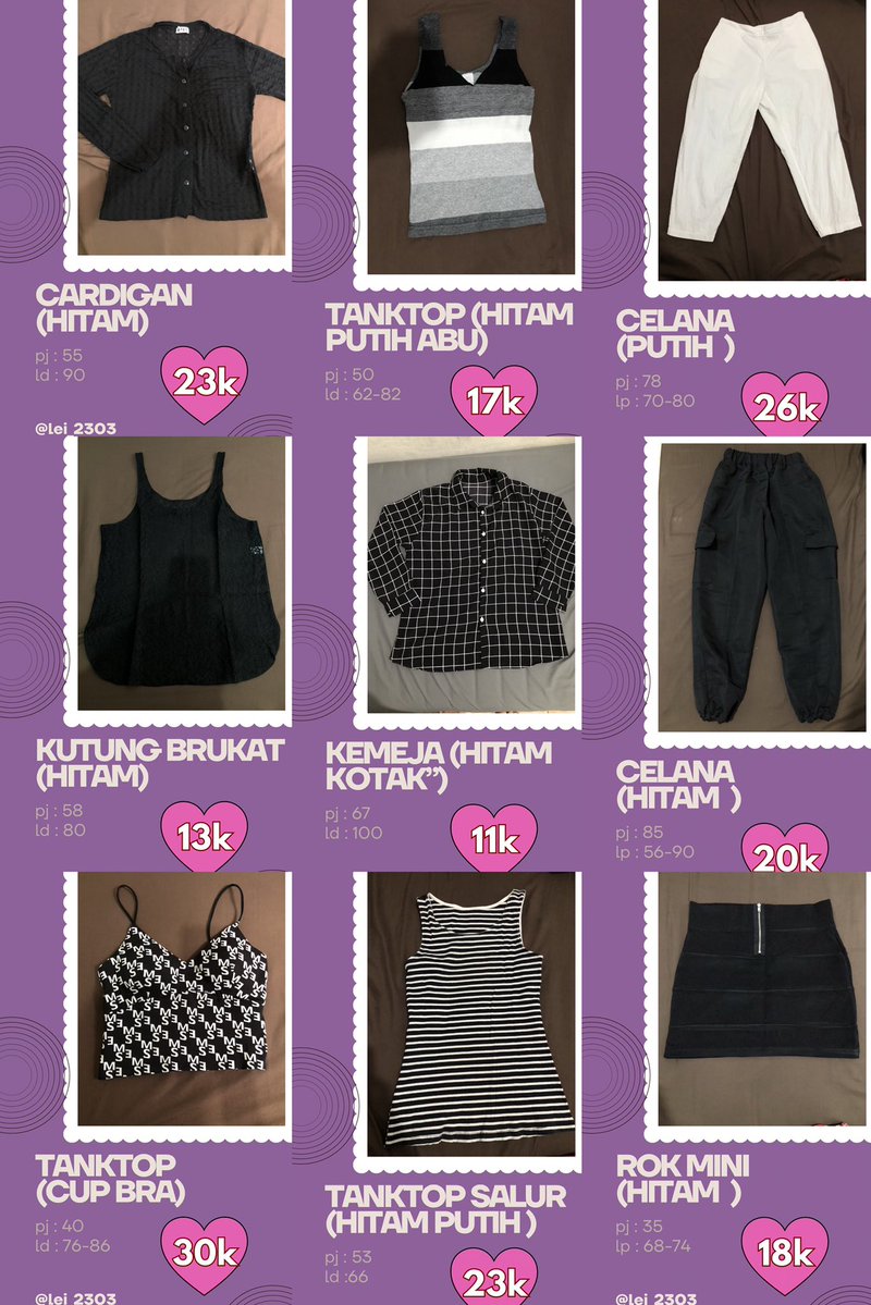 lei_2303's tweet photo. wts preloved atasan dan bawahan Murce

10k-35k

📍 Kab.Bogor
co via🍊 (bisa cod)
https://t.co/GhLETElCf8
DM for detail^^

wts baju atasan tanktop cardigan rajut kemeja dress sweater celana pendek celana panjang rok jaket knit https://t.co/kyH3gky5tD