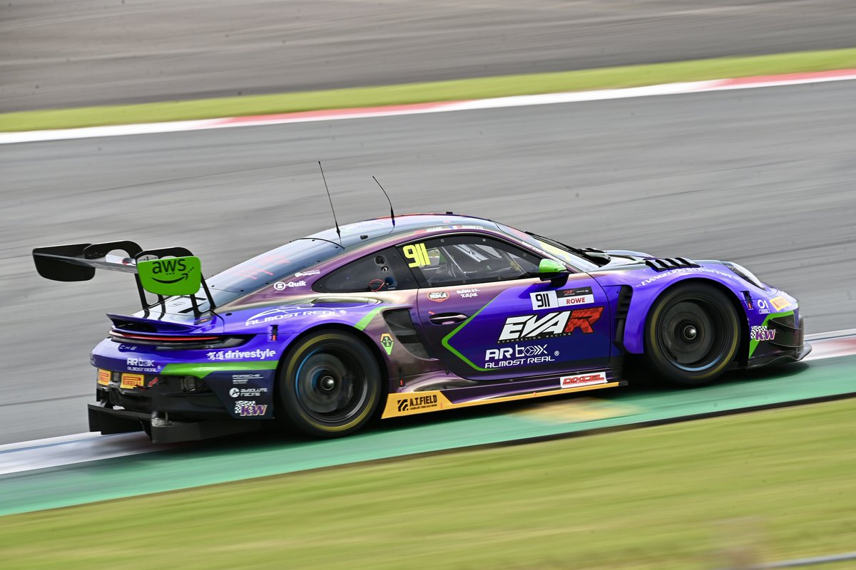 T_M_ROCK's tweet photo. 2026 7.11
GT World Challenge Asia Powered by AWS 

Absolute Racing × EVA Racing
911 GT3 R Evo
Evangelion Test Type-01 livery

#GTWorldAsia
#evaracing https://t.co/jzGuHtk10E