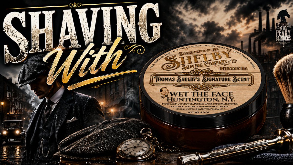 WetTheFace's tweet photo. Wet The Face: Shaving With Thomas Shelby's Signature Scent https://t.co/UoqByBrAXD #WetTheFace #WTFSOTD #Wetshaving #ShaveOfTheDay #SOTD #TraditionalShaving #DEShaving #StraightRazorShave #SafetyRazor #ShavingSoap #ShavingBrush #ShavingGear #ShaveDen https://t.co/WjPk86Dzae