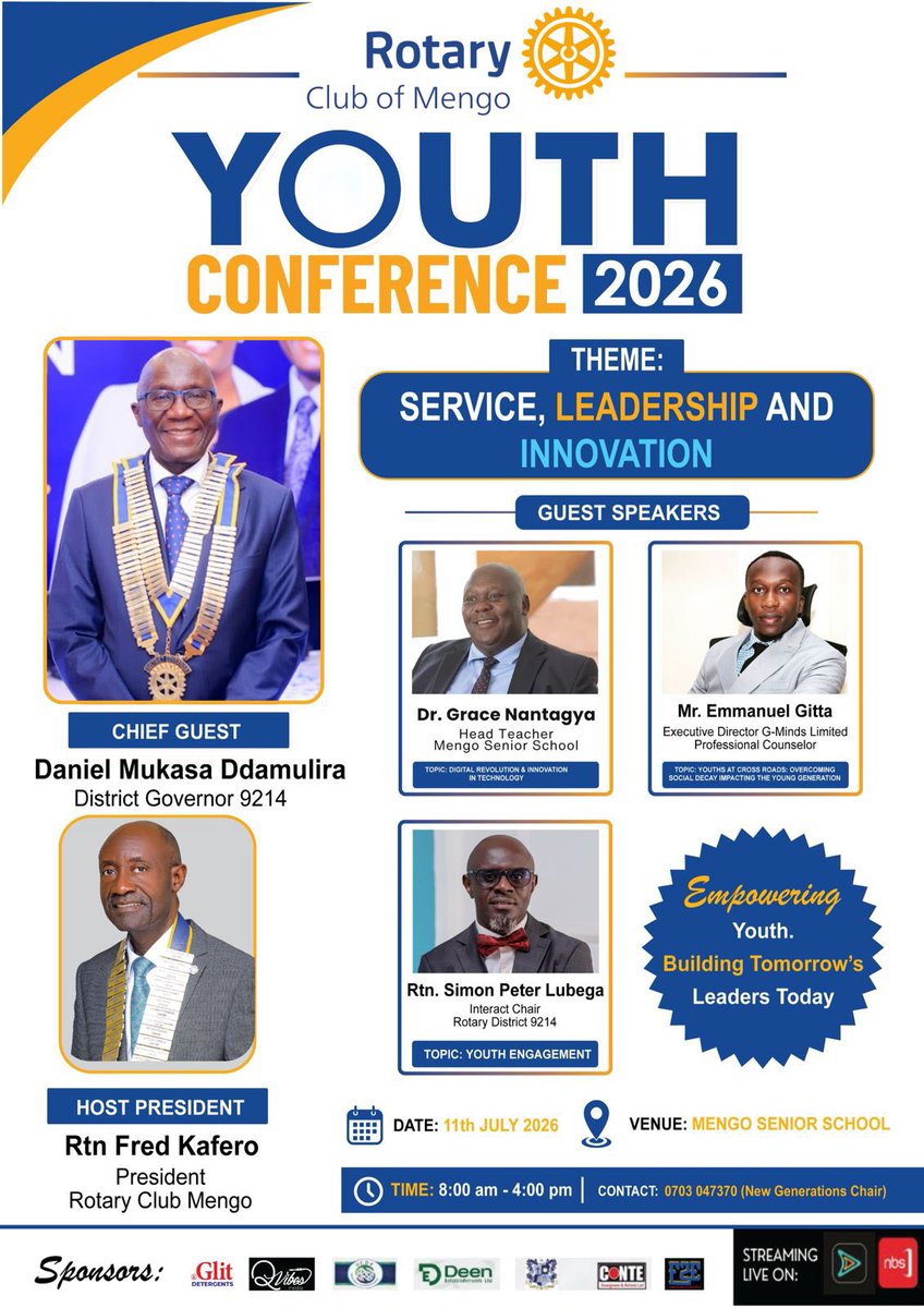 Rct_Mengo's tweet photo. We were honored to be part of the Rotary Club of Mengo Youth Conference

Under the theme “Service, Leadership and Innovation”  We joined interactors in meaningful conversations, shared experiences and renewed our commitment to service above self. 

#RCTMengo https://t.co/svLq4k1Z2O
