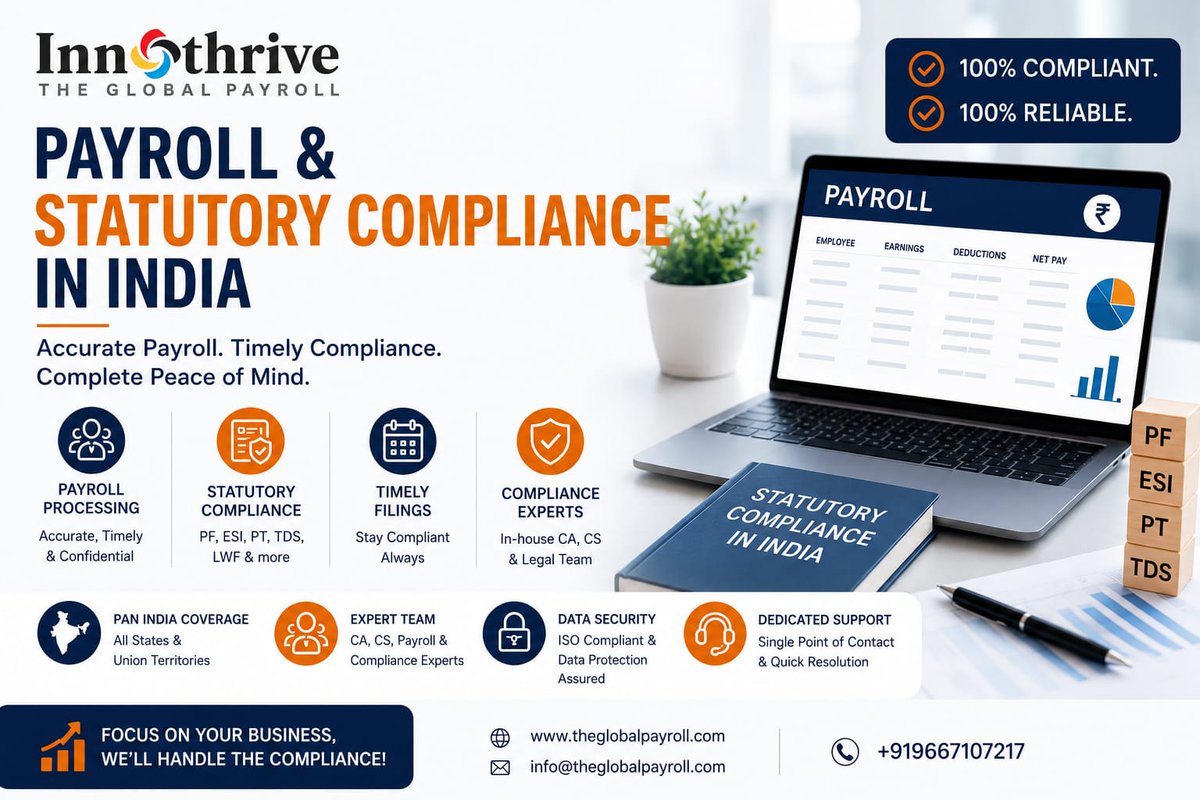 The_Global_Pay's tweet photo. Payroll &amp; Statutory Compliance in India – Simplified, Accurate &amp; Compliant

Looking for a reliable payroll outsourcing partner? Let's connect to discuss how we can simplify your payroll and compliance operations

#Payroll #PayrollOutsourcing #PayrollServices #Compliance https://t.co/F3iVviFKkq