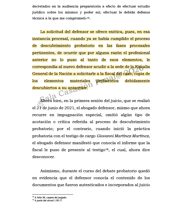 Melovides's tweet photo. La Corte calificó de "exótico" que un nuevo abogado solicite excluir pruebas alegando que no recibió el descubrimiento probatorio, ya que obtener esa información era su responsabilidad, pues debía solicitársela al defensor anterior o pedirla directamente a la fiscalía. https://t.co/VKc183XU5A