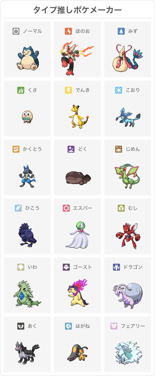 AndNkc's tweet photo. タイプ推しポケメーカー https://t.co/c5wJafrgG6