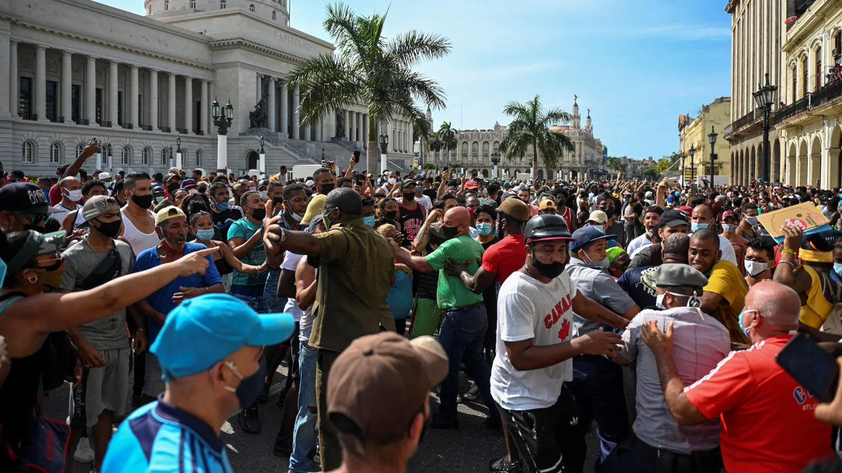 MarioNawfal's tweet photo. 🇺🇸🇨🇺 5 years ago today, Cubans hit the streets peacefully demanding basic freedom.

The regime crushed them with arrests and beatings.

Hundreds are still locked up just for wanting a normal life.

Rubio dropped a strong reminder: Trump’s team wants real change for the Cuban people, opportunity, dignity, and no more hosting enemies 90 miles from our shores.

Time to pressure the regime hard for actual reforms.

Cuba deserves better. The people made that clear.

Writer: Lucas