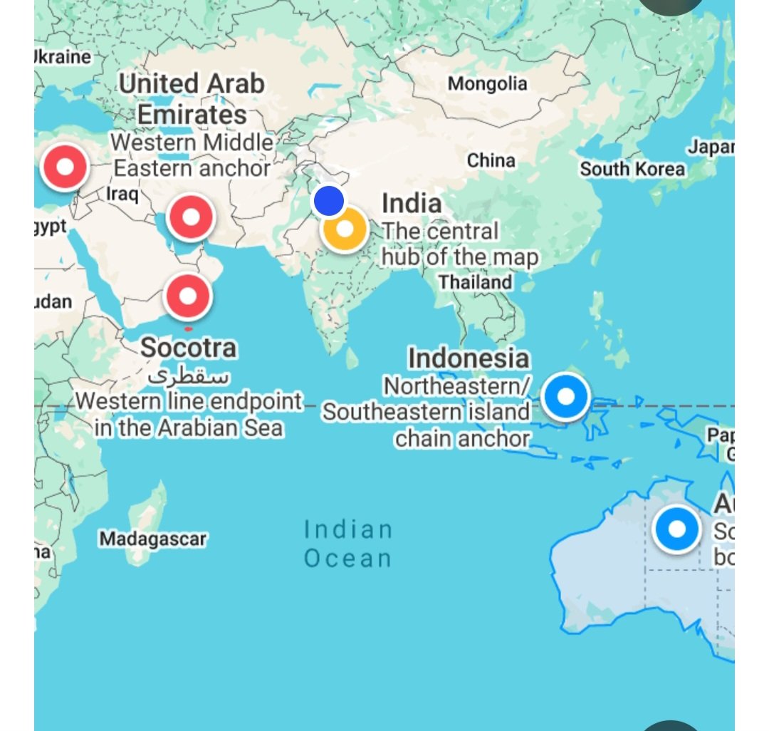 ajaykraina's tweet photo. Connecting the dots!
From Israel to UAE, via Socotra Islands, to India and then on to Indonesia and Australia via CKI, does it make any sense to us?
It does for sure or why would the US bomb Chabahar? Just asking! https://t.co/hOEFD9Mvhn