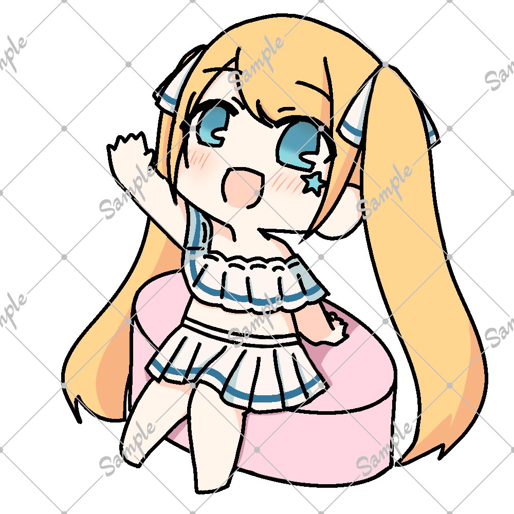 イラストオーダー ✱ イラストリクエスト SDイラストこんな感じのデザインで量産したいんだけど、1,500円(商用