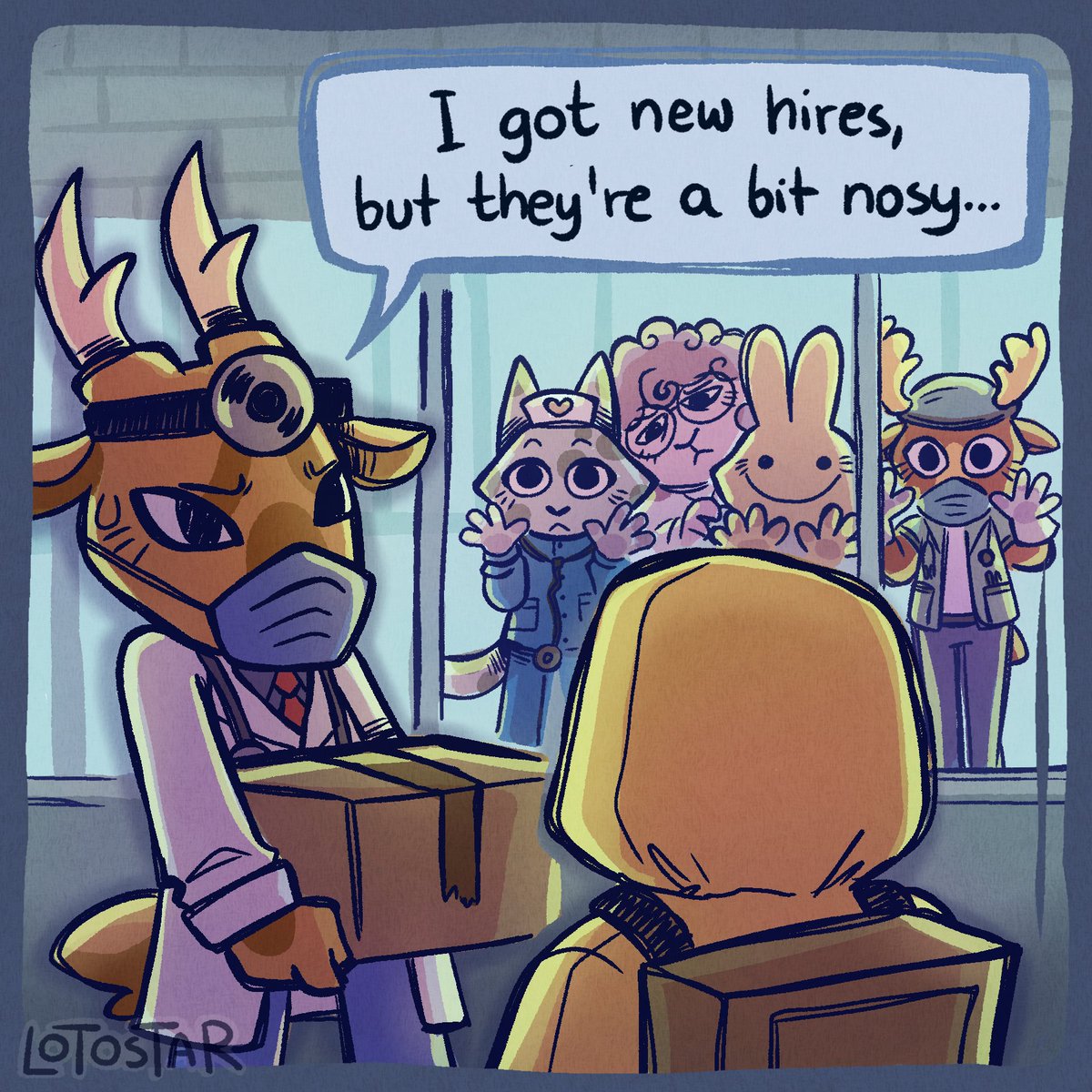 Lotostar_Art's tweet photo. the whole squad's here • #animalhospital https://t.co/Svw5B24Kai