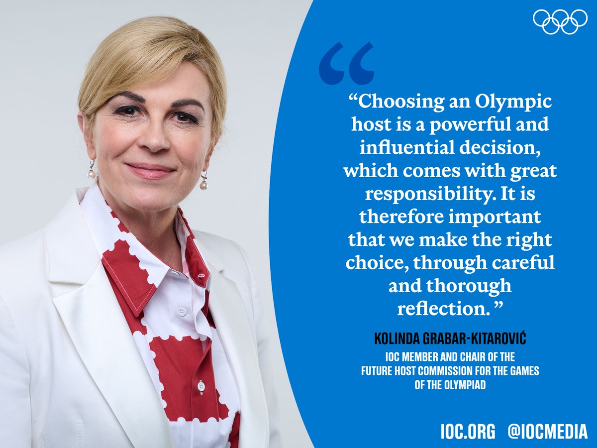 iocmedia's tweet photo. Olympic Games host selection process:

A detailed set of reforms on the way Olympic hosts are selected was endorsed by the 146th Session of the International Olympic Committee on 24 June 2026. #FitForTheFuture 

Here is a recap: https://t.co/7wH7jNpFaY https://t.co/Cemi78jHGs