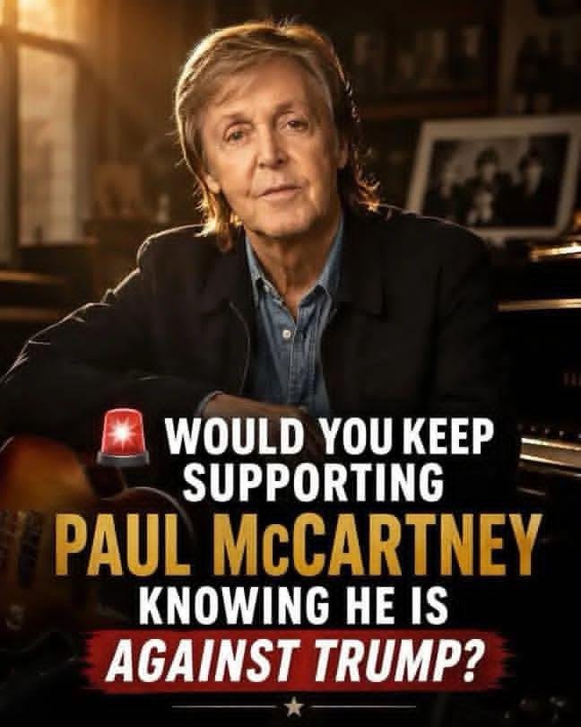 KerryHolmekb's tweet photo. WOULD YOU KEEP SUPPORTING
PAUL MCCARTNEY
KNOWING HE IS AGAINST TRUMP? https://t.co/1REnUx8PYw