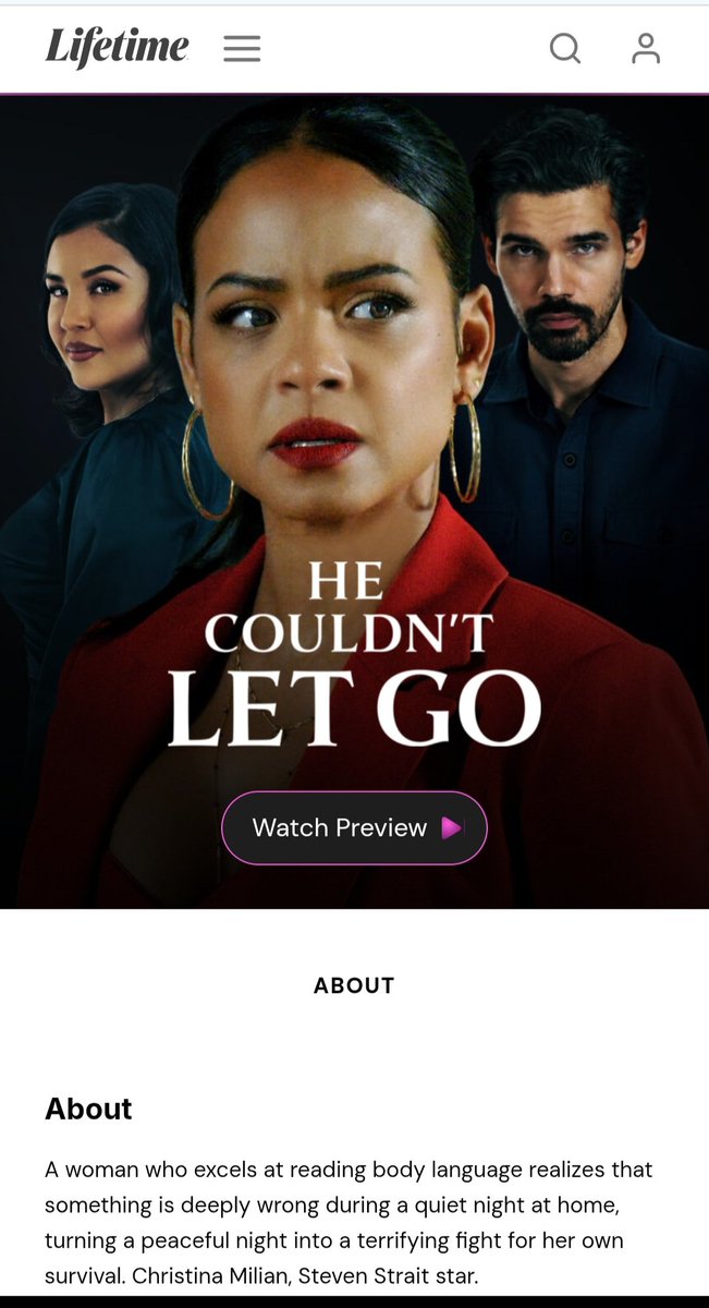 RavenTierra's tweet photo. 👀🍿📺 Tonight at 8pm est @lifetimetv #lifetimemovie 
#HeCouldntLetGo https://t.co/LH86Rs4LwE