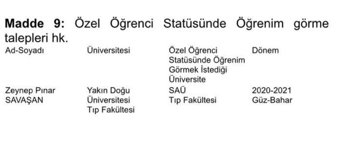 AcansHaber's tweet photo. Sakarya Üniversitesi Rektörü (eski), MEB Vaşington eğitim müşaviri (yeni)  Prof. Dr. Fatih Savaşan’ın kızı, üniversite kararıyla “özel öğrenci” statüsünde Lefkoşa'daki Yakın Doğu Üniversitesi TIP Fakültesi’nden Sakarya TIP'a geçti. 
(Alican Uludağ) https://t.co/aYH6H3jIlc