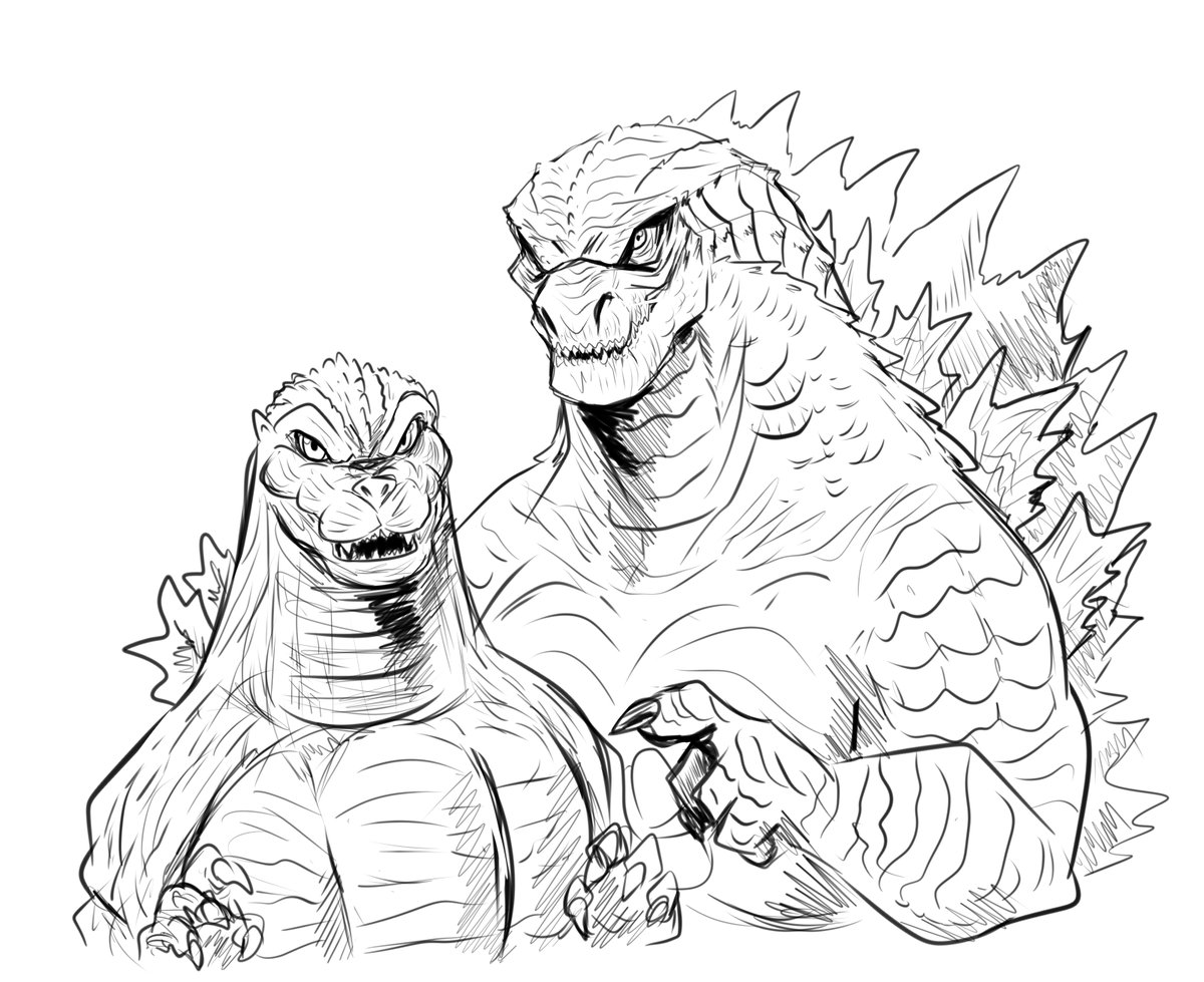PXLR29's tweet photo. A pesar de que no es mi Godzilla favorito, si que he disfrutado mucho el dibujar al Godzilla Heisei ^^ https://t.co/larNIf40Zf